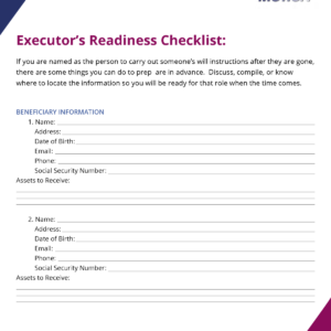 Preparing Executor Checklist