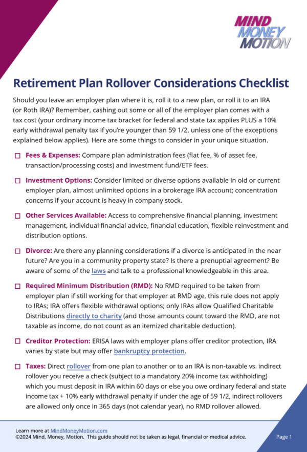 Retirement-Rollover-Checklist